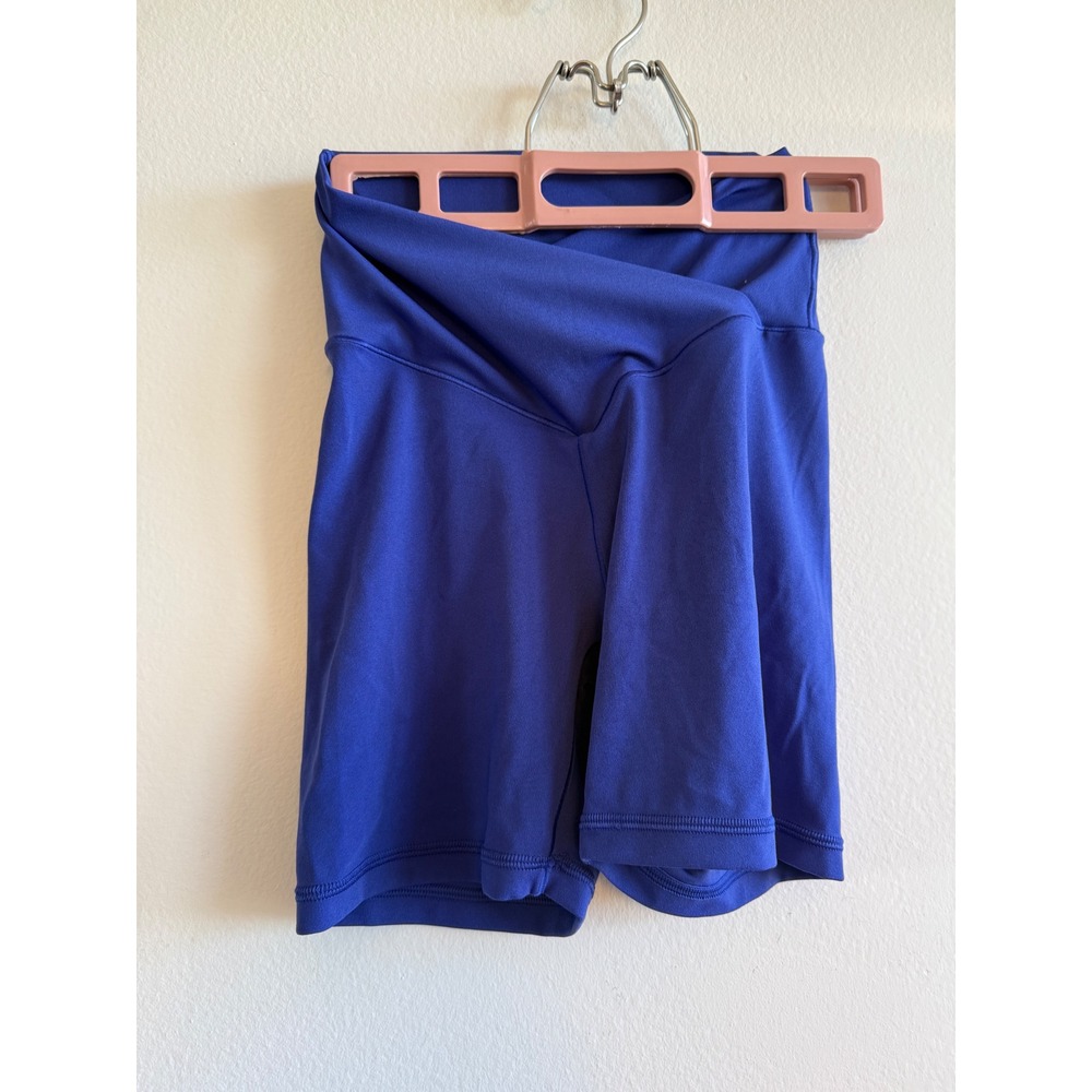 OFFLINE by Aerie Real Me Crossover Bike Shorts Cobalt Blue High Rise 5" Inseam S - Picture 2 of 9